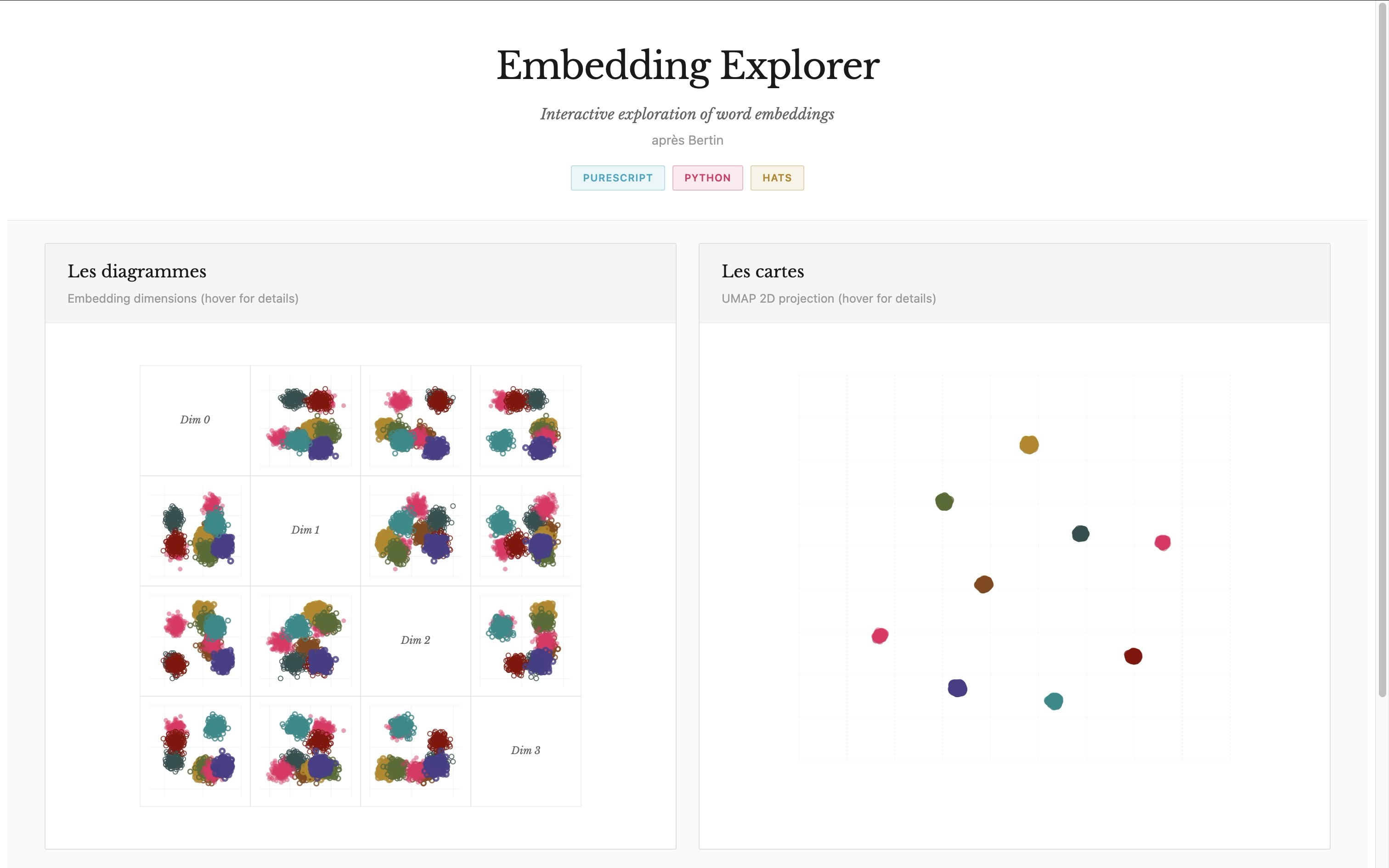 Embedding Explorer — UMAP projection of word embeddings